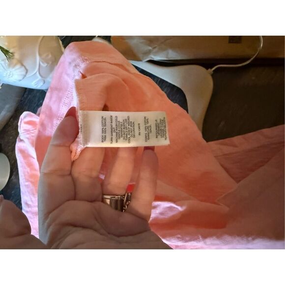 Vineyard Vines Pinky Peach Tassel Tie Cap Sleeve Tunic Dress sz XS EUC - Picture 7 of 7